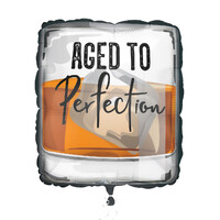 "Aged To Perfection" Scotch Glass Shaped 55.8cm Foil Balloon- alt image 0