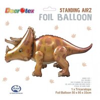 Standing Airz Foil Balloon Triceratops Shape- alt image 0