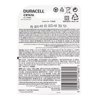 Duracell Specialty CR1616 3V Lithium Coin Battery DL1616- alt image 0