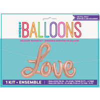 Love Rose Foil Balloon Banner With Ribbon- alt image 0