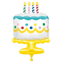 Giant Birthday Cake 63.5cm Foil Balloon- alt image 0