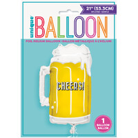 Giant Cheers Beer Mug Foil Balloon- alt image 0