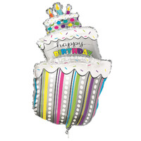 Giant Birthday Cake 104cm Foil Balloon- alt image 0