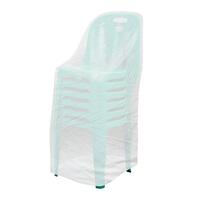 Outdoor Stacked Chairs Cover 60cm x 60cm x 110cm White- alt image 0