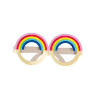 Rainbow Foil Paper Party Glasses 4 Pack- alt image 0