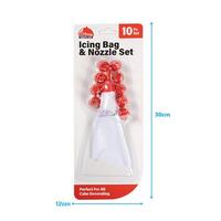 Icing Bag & Nozzle 10pc Set- alt image 0