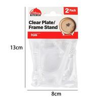 Clear Plate Stand 7cm - 2 Pack- alt image 0