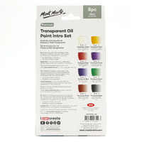 Mont Marte Premium Transparent Oil Paint Intro Set 8pc x 18ml- alt image 0