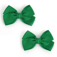 Green Hair Clip Bow - 2 Pack- alt image 0