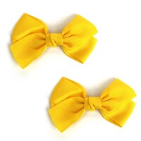 Yellow Hair Clip Bow - 2 Pack- alt image 0