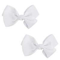 White Hair Clip Bow - 2 Pack- alt image 0