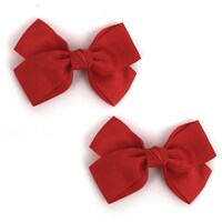 Red Hair Clip Bow - 2 Pack- alt image 0