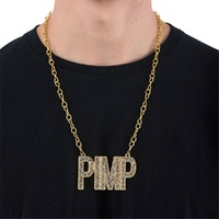 Pimp Bling Gold Chain Necklace- alt image 0