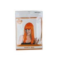 Orange Long Straight Costume Wig- alt image 0