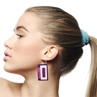 80s Retro Cassette Tape Earrings- alt image 0