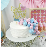 Cake Topper Balls Baby Blue 10 Pack- alt image 0