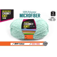 Chunky Knitting Wool/Yarn 100G - Mint - 3 Ply Microfiber 100% Polyester- alt image 0