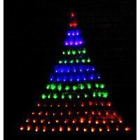 LED Rainbow Wall Net Christmas Tree 165cm x 115cm- alt image 0