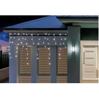 400 LED Solar Icicle Lights - Cool White- alt image 0