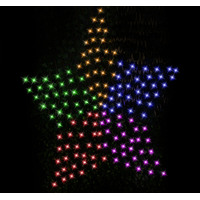 Solar 150 LED Star Net Lights Rainbow- alt image 0