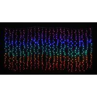 576 LED Rainbow Flashing Curtain Lights 3.6m x 1.8m- alt image 0