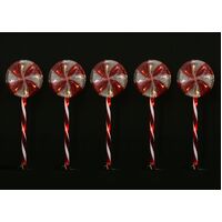 Solar LED Lollipop Path Lights 5 Pack- alt image 0