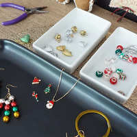 Christmas Gold Enamel Charms 4 Pack- alt image 0