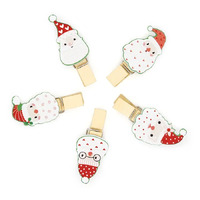 Christmas Pegs - Assorted Santas 10 Pack- alt image 0