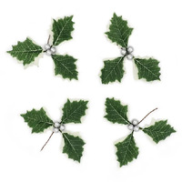 Large Holly Leaf & Silver Berry 4 Pack- alt image 0