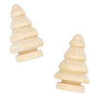 Wooden 3D Christmas Trees 2 Pack- alt image 0