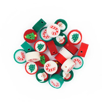 Fimo Beads - Christmas Round Motifs 25 Pack- alt image 0