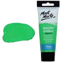 Mont Marte Signature Acrylic Paint 75ml Tube - Monastral Green- alt image 1