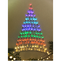 LED Rainbow Wall Net Christmas Tree 165cm x 115cm- alt image 1