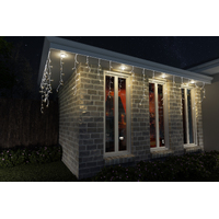 400 LED Solar Icicle Lights - Warm White- alt image 1