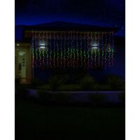 576 LED Rainbow Flashing Curtain Lights 3.6m x 1.8m- alt image 1