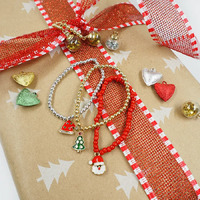 Christmas Gold Enamel Charms 4 Pack- alt image 1