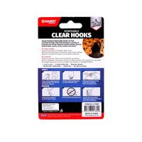 Removable Hooks Plastic 2.7cm x 2.1cm 6 Pack- alt image 2