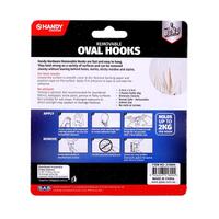 Removable Hooks Oval Plastic 53mm x 33mm 3pk- alt image 2