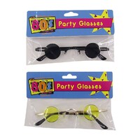 Retro Hip Hop Glasses - 2 Assorted Black & Yellow - Randomly Selected- alt image 2