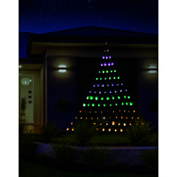 LED Rainbow Wall Net Christmas Tree 165cm x 115cm- alt image 2