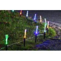 Solar LED 20 Pack Garden Fibreoptic Path Lights Multi Colour- alt image 3