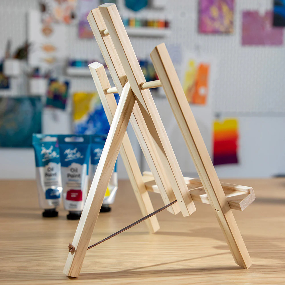 Mont Marte Mini Display Easel Tabletop Medium Canvas Frame Wooden Display  Stand
