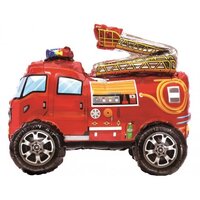 Standing Airz Foil Balloon Fire Engine Shape- main image