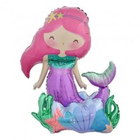 Decrotex Standing Airz Foil Balloon - Mermaid- main image