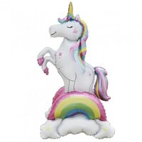 Decrotex Standing Airz Foil Balloon - Rainbow Unicorn- main image