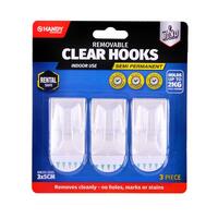 Removable Hooks Rectangle Clear Plastic 50mm x 30m- main image