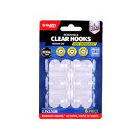 Removable Hooks Plastic 2.7cm x 2.1cm 6 Pack- main image