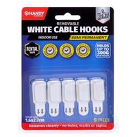 Removable Hooks Cable Plastic 16mm x 27mm 5pk- main image