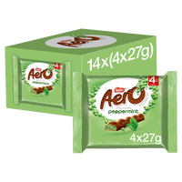 Nestle Aero Peppermint Bubble Milk Chocolate Bars Multipack 4 x 27g- main image