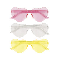 3 Shaped Novelty Glasses - Assorted Colours- main image